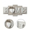 thumbnail image 5 of 5 Pcs Unframed HOME Sign Canvas Wall Art Modern Wall Art Picture Home Decor, 5 of 9