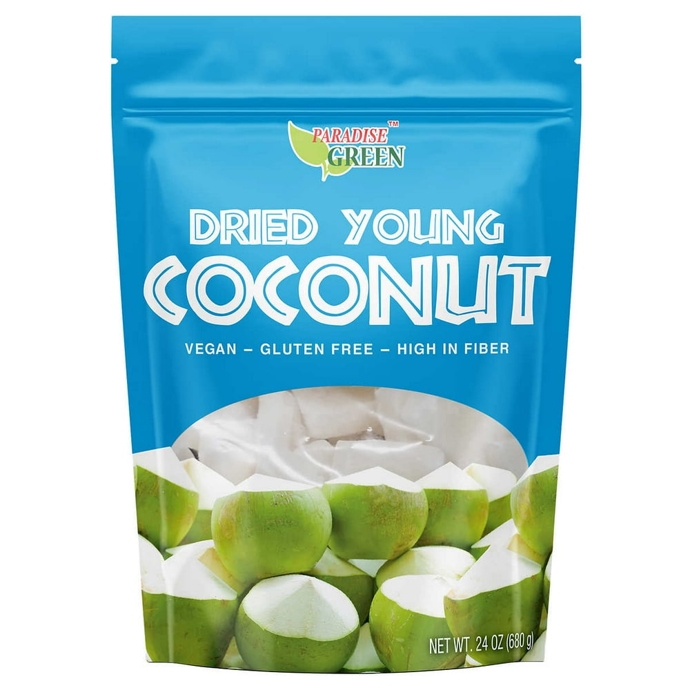 Paradise Green Dried Young Coconut, 24 oz