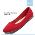 Obtaom Women's Round Toe Ballet Flats,Cute Textile Ballerina Flats