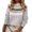 Light Grey, variant on Women Sweater Round Neck Long Sleeve Crochet Knit Pullover Sweater Geometric Pattern Patchwork Color Knit Top