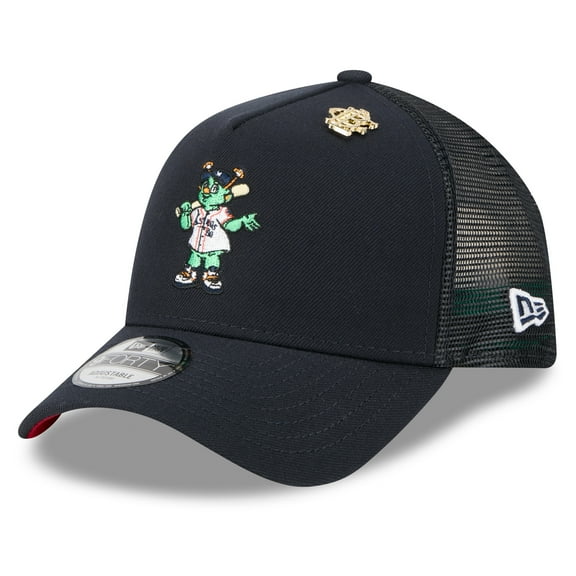 Men's New Era Navy Houston Astros 2025 Big League Chew A-Frame 9FORTY Adjustable Trucker Hat