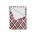 thumbnail image 2 of Geometric Soft Flannel Fleece Throw Blanket, Triangles Shaped Squared Mosaic Like Seamless Pattern Artwork Print, Cozy Plush for Indoor and Outdoor Use, 70" x 90", Plum Marigold White, by Ambesonne, 2 of 6