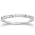 thumbnail image 1 of 14k White Gold Prong Diamond Wedding Ring Band Airline Gallery Size 6, 1 of 3