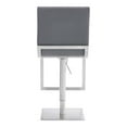 thumbnail image 5 of Armen Living Wezen Contemporary Faux Leather Swivel Adjustable Bar Stool in Gray, 5 of 8