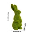 thumbnail image 3 of Easter Bunny Decor, Flocked Bunny Moss Bunnies Spring Decor Resin Rabbit Figurines for Table Desk Easter Decorations, 3 of 6