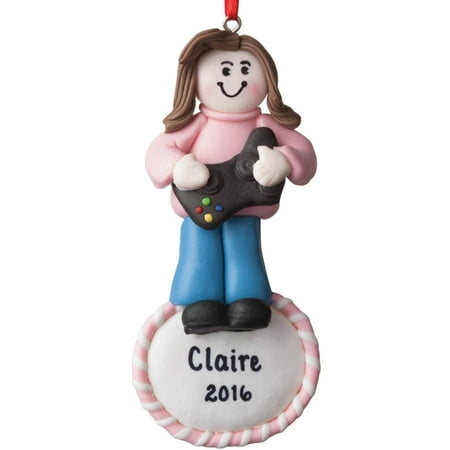 Personalized Christmas Ornament - Girl Gamer