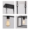 Q&S Black Modern Industrial Kitchen Island Light 4-Lights Rectangular ...