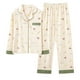 thumbnail image 3 of Xihbxyly Pijama de Estar Por Casa, Cómodo Cárdigan de Manga Larga, Elegante Pantalón con Relleno En El Pecho, Suave Tejido de Algodón, Ideal para Dormir o Ropa Informal, Colección Primavera-Verano pa, 3 of 7