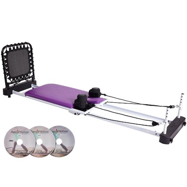 Stamina AeroPilates Reformer Plus 5Cord w/ Rebounder Pulley Risers & 3 DVDs