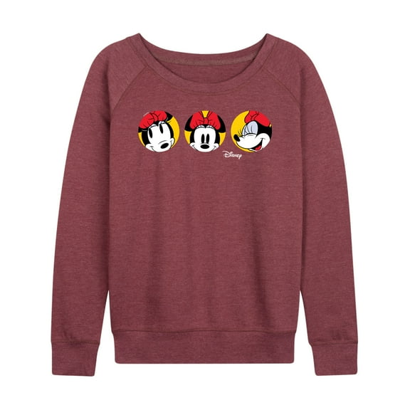 Disney - Mickey & Friends - Minnie Mouse - All the Faces of Minnie - Women's Lightweight French Terry Long Sleeve Shirt