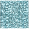 thumbnail image 5 of SAFAVIEH Courtyard Alfonso Chevron Indoor/Outdoor Area Rug, Blue/Grey, 8' x 10', 5 of 9