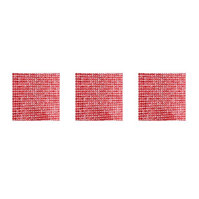 Bearachild Cinta de diamantes de imitación de cristal, pegatina ostentosa, decoración actual con aspecto brillante para teléfono de coche, rojo brillante 6 cinta de doble cara 3piezas