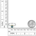 thumbnail image 3 of Gem Stone King 925 Silver and 10K Yellow Gold Persian Blue Moissanite and White Lab Grown Diamond Engagement Ring for Women | 0.90 Cttw | Octagon 6X4MM | Gemstone Birthstone | Size 8, 3 of 4