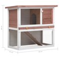 thumbnail image 2 of vidaXL Rabbit Hutch Bunny Cage House with Pull Out Tray Ramp Solid Pine Wood, 2 of 6