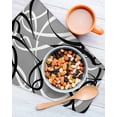 thumbnail image 3 of Grey Geometric Kitchen Dish Towels for Drying Dishes Set of 3, Retro Black White Abstract Striped Lines Waffle Weave Microfiber Hand Tea Bathroom Towels Quick Dry & Absorbent Towel 12x12, 3 of 7