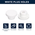 thumbnail image 2 of Unique Bargains 10 Pcs White Plug Holes, T16 Rubber Button Plug for 15mm/0.59' Hole, 2 of 6