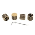 thumbnail image 1 of 4Pcs Guitar Knob Metal Volume Tone Control Dome Flat Top Barrel Knob Musical Instrument Accessory Set with Wrench GD139D Bronze, 1 of 14