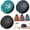 Green，black，navy blue, variant on Tigebraver 3 Pcs Rain Drum For Outdoor Garden, Steel Tongue Drum 3 Inch 6 Notes Musical Instruments With Cloth Bags & Mallets, Chakra Tongue Instrument (Green, Purple, Black)