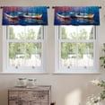 thumbnail image 2 of LALILO Kitchen Curtain Valance Oil Fishing Modern Boat Rod Pocket Window Curtain 52"x 18" Set of 2, 2 of 5