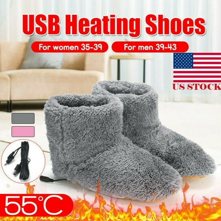 

Qepwscx Men Women Winter Plush Elactric Interface Hiding Washable Usb Charger Boot Shoes