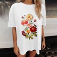thumbnail image 4 of Pincandy Womens Oversized Tshirt Flower Graphic Tees Nashville Music Short Sleeve Shirts Summer Casual Loose Beach Tops, 4 of 6