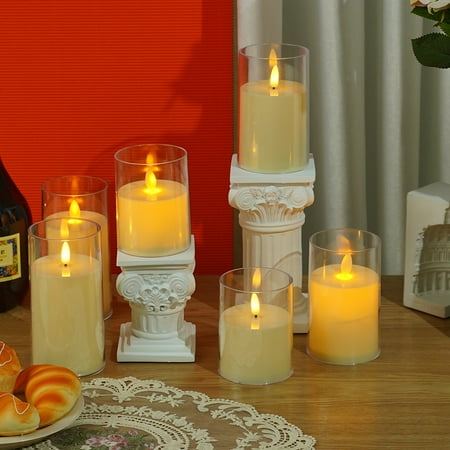 

CHAMAIR LED Electronic Candle Lamp Ornaments Plastic for Birthday Supplies (5*12.5cm)