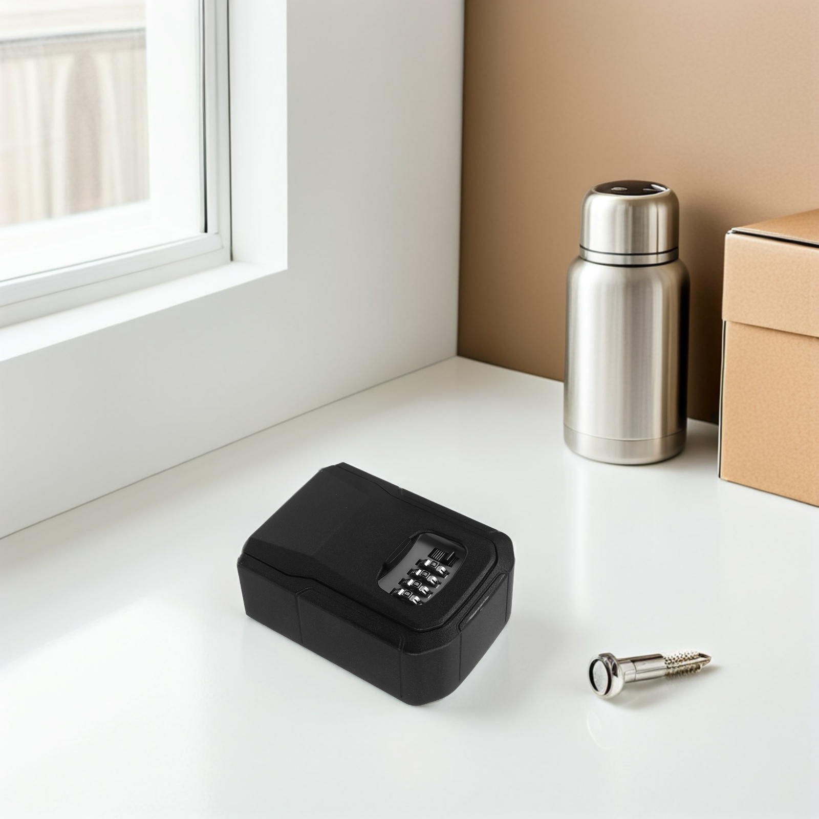 LOLIPPYY Combination Lock Box for Keys with Weatherproof Aluminum Alloy for Outdoor and Indoor Security Storage