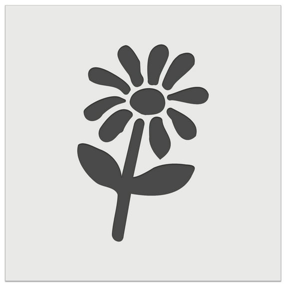 Daisy Flower Sketch DIY Cookie Wall Craft Stencil - 9.0 Inch