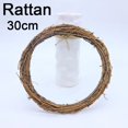 thumbnail image 1 of Corona de anillo de ratán blanco, guirnalda Artificial para decoración del hogar, boda, accesorios artesanales hechos a mano, decoraciones navideñas, 10/20/30Cm, 1 of 4