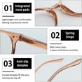 thumbnail image 4 of KOOSUFA Blue Light Blocking Reading Glasses +1.0 Round Women Men Light Weight Eyewear Reader Eyeglasses with Spring Hinge Transparent dark brown, 4 of 7