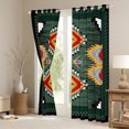 thumbnail image 3 of Homewish Olive Boho Aztec Blackout Curtains Set of 2 (52x84 Each), Western Bohemian Old Fashion Window Curtains, Teens Adult Women Men Curtains and Drapes, Black Out Curtains Room Decor, 3 of 5