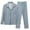 Light Blue, variant on Yuncity Men Pajama Set Autumn Long Sleeve Homewear Cardigan Set Loungewear Pajamas For Men L