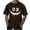 hgg004-Brown, variant on Mens Abstract Print Short Sleeve Tee Artistic Design Casual Fabric Modern Style Comfort Fit Round Neck Graphic Top