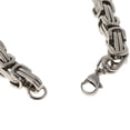 thumbnail image 4 of cubana de eslabones de acero inoxidable de primera con cierre de langosta para hombres moteros Plata SM SunniMix Pulsera de cadena de eslabones cubanos, 4 of 8