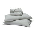 thumbnail image 3 of Superior Chloe 100% Cotton Percale Linen Texture Bed Sheet Set, King, Silver, 3 of 12