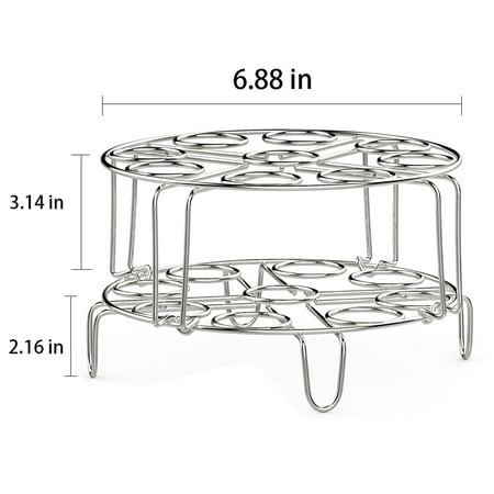 

Pot Egg Rack Egg Steamer Rack Cook 14 Eggs Stackable Stackable Egg Steamer Rack Trivet for Instant Pot Accessories