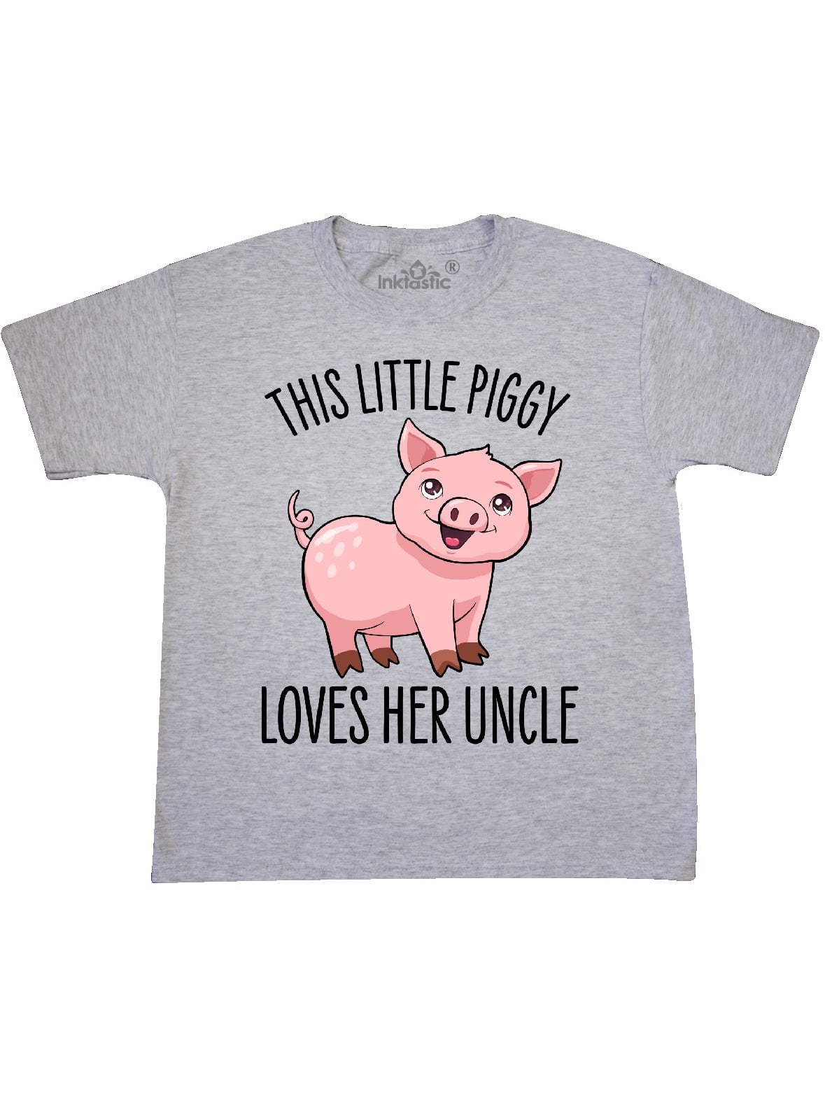 Cute Toddler T-Shirt inktastic This Little Piggy Loves Her Uncle