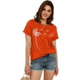 thumbnail image 3 of SHerrylily Women's Dandelion Print T Shirts Cute Graphic Tees Short Sleeve Summer Cotton Tee Tops, 3 of 5