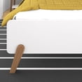 thumbnail image 6 of Max & Lily Mid-Century Modern Full Platform Bed for Kids, Solid Wood, White/Pecan, 6 of 8