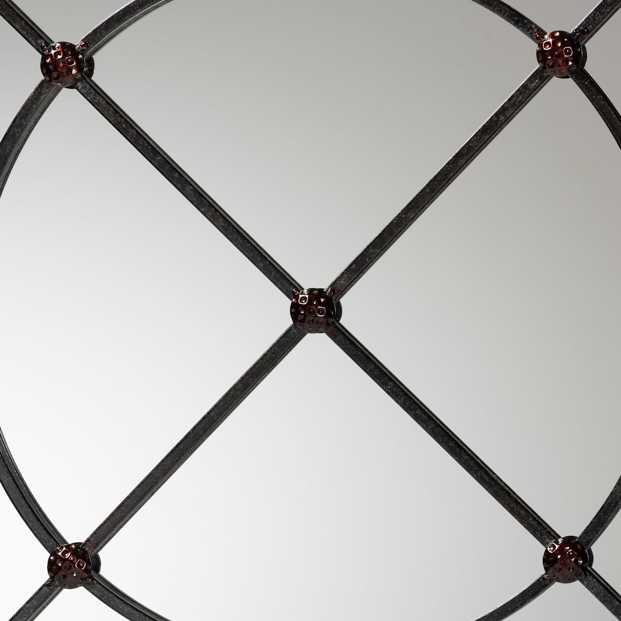 Baxton Studio Ohara Modern and Contemporary Black Finished Metal Accent Wall Mirror