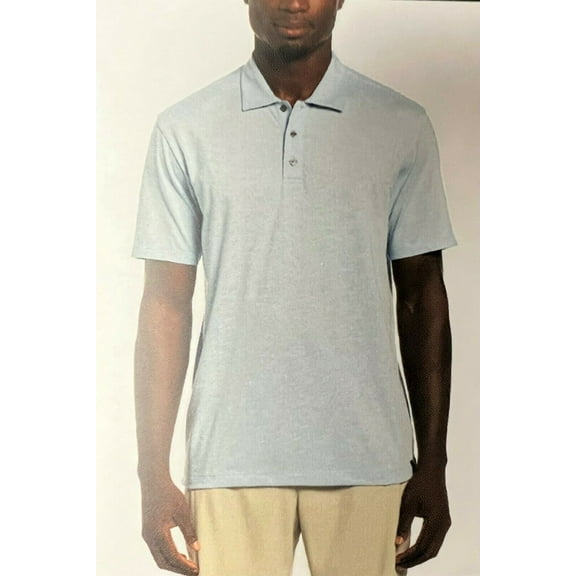 Perry Ellis Slub Polo (Light Blue, Medium)