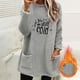 thumbnail image 1 of Ailaofu Womens Fall Long Sleeve T-Shirts Casual Tops for Leggings Loose Soft Blouses with Pocket, 1 of 4