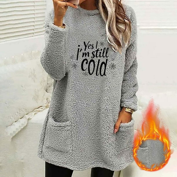 Ailaofu Womens Fall Long Sleeve T-Shirts Casual Tops for Leggings Loose Soft Blouses with Pocket