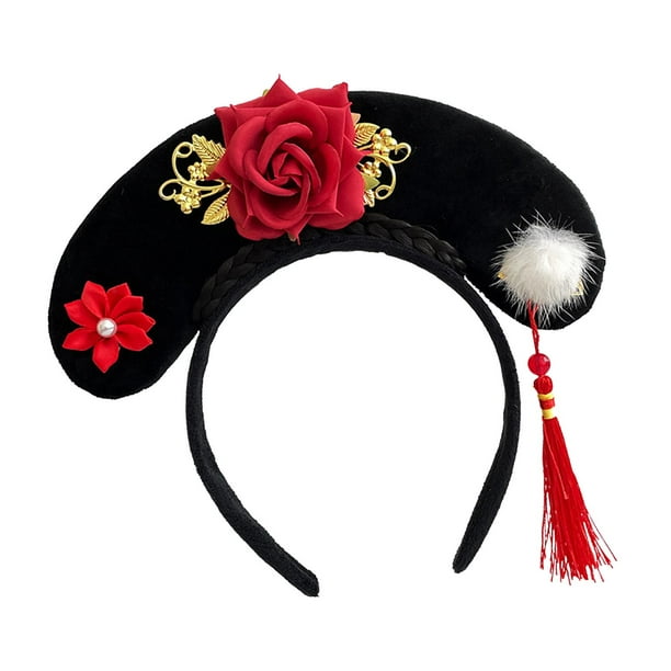 Tocado chino, diadema antigua, banda para el pelo, aro de pelo tradicional Hanfu, pinza para el pelo antigua para Festival, disfraz de Cosplay y Estilo E