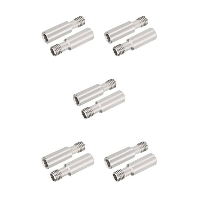 Langgg New 2pcs Throat Tube 3D Printer 1.75mm Filament Stainless Threaded Throat Tube 3D Printer Accessory 5Set