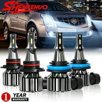 For Cadillac SRX 2010 2011 2012 2013 2014 2015 2016 LED Headlight Bulbs 9005 H11 High&Low Beam, Pack of 4