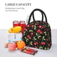 thumbnail image 3 of Defioc Sweet Red Cherry Print LunchBag for Women and Men - Leakproof Cooler Tote Bag Organizer - Reusable Lunch Box for Office/Picnic/Hiking/Beach, 3 of 6
