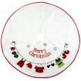 thumbnail image 1 of 48" White Merry Christmas" Tree Skirt, 1 of 1
