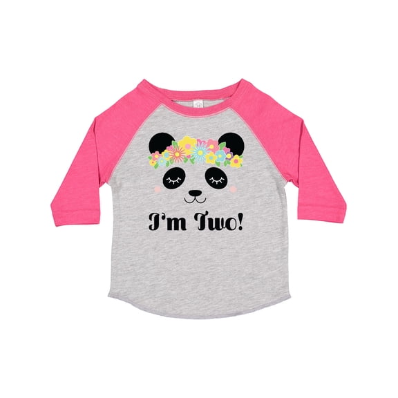 Inktastic 2nd Birthday Panda Face 2 Year Old Girl Girls Toddler T-Shirt