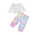 thumbnail image 1 of SUNSIOM Baby Girls Autumn Clothes Set Off Shoulder Tops + Long Pants, 1 of 9
